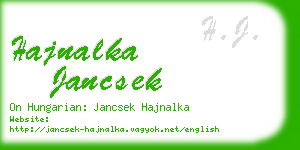 hajnalka jancsek business card